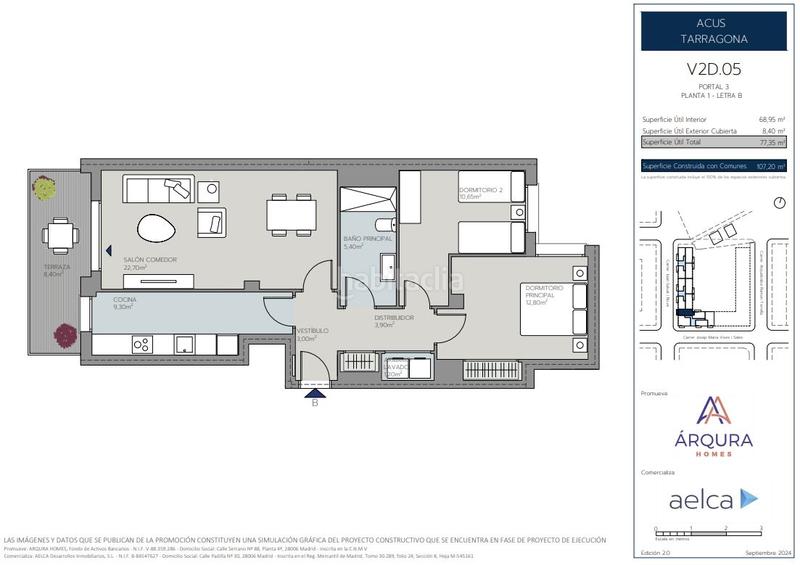 Foto f1f49230-c5e0-4377-a23d-2036453de93c. Piso 107m<sup>2</sup> en Nou Eixample Nord Tarragona
