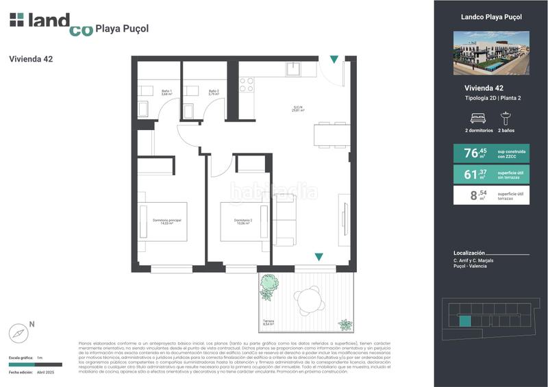 Foto a9d9ef18-9cfb-4317-9e27-ea6ffe0a6a53. Appartamento 76m<sup>2</sup> con parcheggio piscina in playas de Puçol Puçol