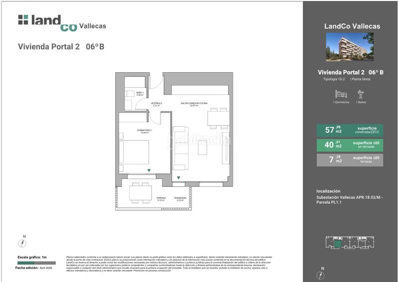 Foto f072cf7d-71c4-49cb-a4c3-b08a1c158491. Pis 58m<sup>2</sup> a avenida de la democracia 28 a Santa Eugenia Madrid