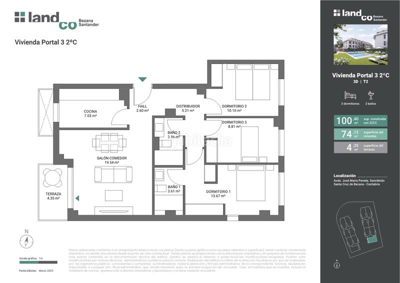 Foto 0f3f569e-e576-4e54-a1d9-50df1ac1e6eb. Appartamento 100m<sup>2</sup> con parcheggio piscina in Sancibrián Santa Cruz de Bezana
