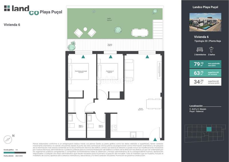 Foto f07bef06-c180-4272-9264-a2a15746bd6f. Erdgeschoss 79m<sup>2</sup> mit parking pool in playas de Puçol Puçol