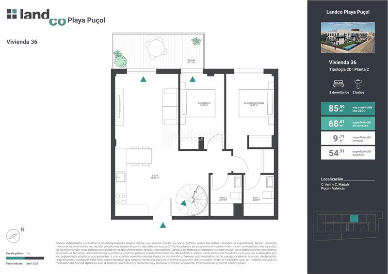 Foto 823adce6-2529-4604-bf95-a1f32cc417da. Appartement 85m<sup>2</sup> avec parking piscine dans playas de Puçol Puçol