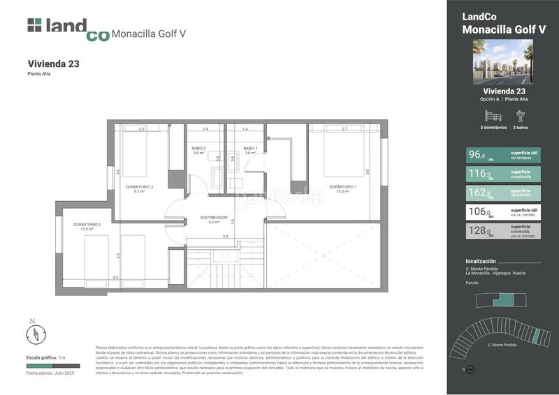 Foto 9ded8b82-db59-46b3-9602-6ab5427567c9. Casa a schiera 116m<sup>2</sup> con riscaldamento piscina in Dehesa - Monacilla Aljaraque