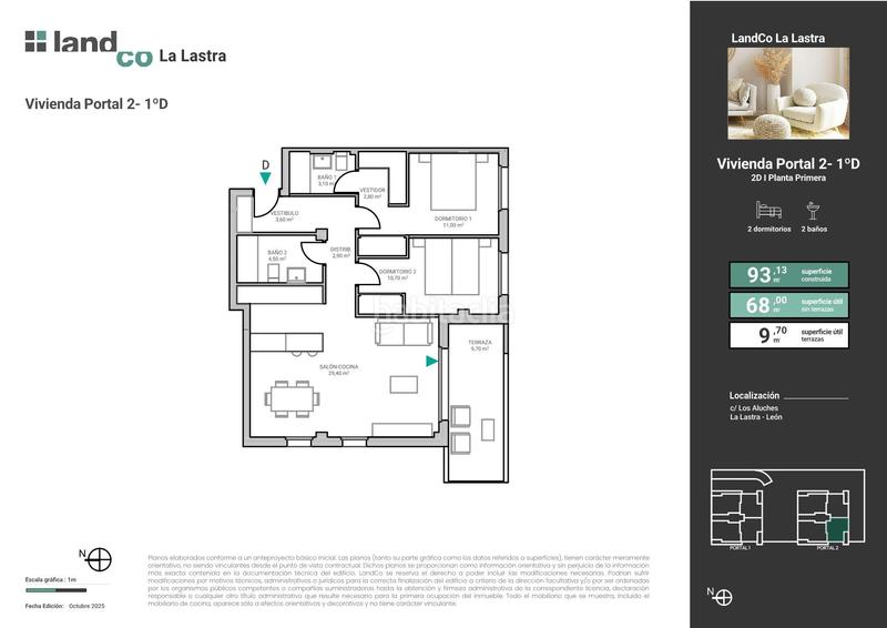 Foto 32be74ae-ca86-4376-93af-1c7bffee5f13. Appartement 93m<sup>2</sup> avec chauffage dans La Lastra León