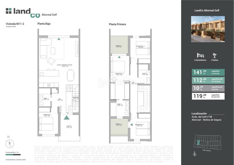 Foto e40d4e25-8e1b-4fbf-96d1-f9a38269dd7f. Maison jumelée 141m<sup>2</sup> avec parking piscine dans Altorreal - El Chorrico Molina de Segura