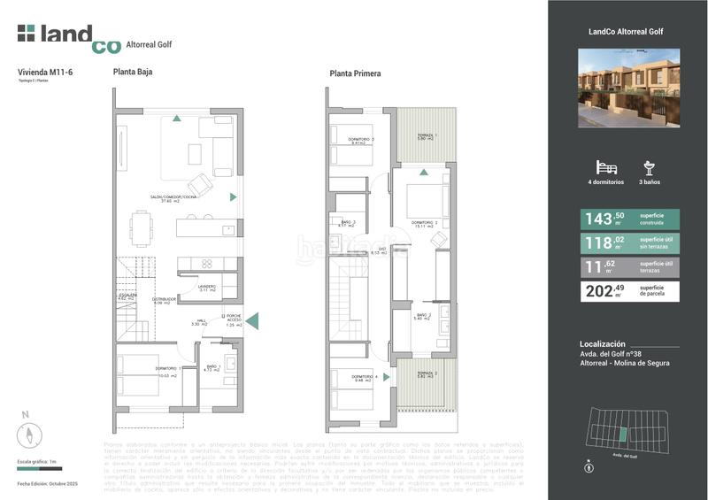 Foto 2ee44652-c7d6-4972-92fd-8050f510ff25. Casa aparellada 143m<sup>2</sup> amb aparcament piscina a Altorreal - El Chorrico Molina de Segura