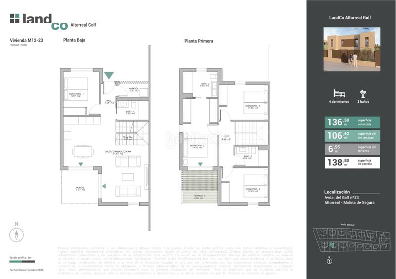 Foto 802ca799-2718-43b1-a662-096cf08affd6. Maison jumelée 136m<sup>2</sup> avec parking piscine dans Altorreal - El Chorrico Molina de Segura