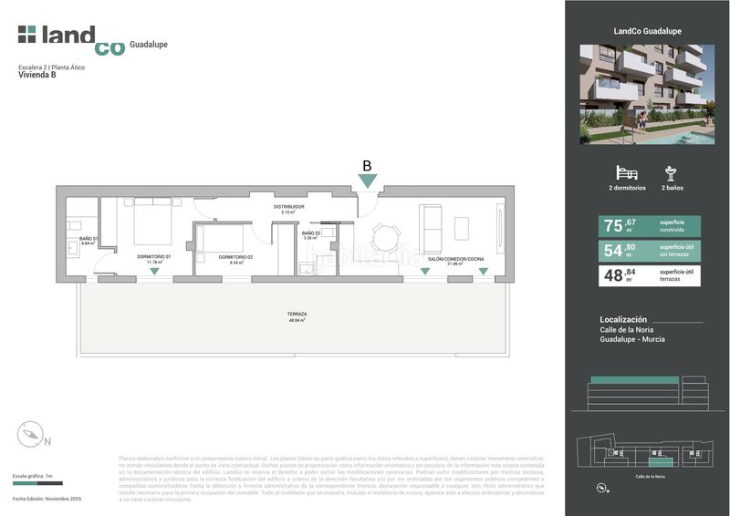Foto 780fae36-6c34-412c-b250-4f7a429ec5dc. Àtic 75m<sup>2</sup> a avenida de los jeronimos 94 a Guadalupe Murcia