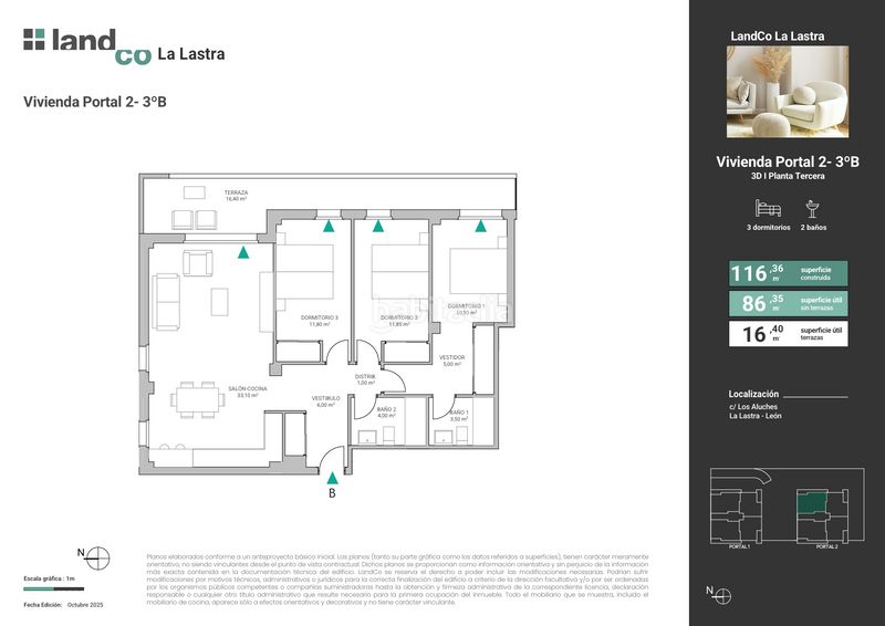 Foto 85c53cc6-4a12-42c0-bd0c-fcc1b5580531. Pis 116m<sup>2</sup> amb calefacció aparcament a La Lastra León