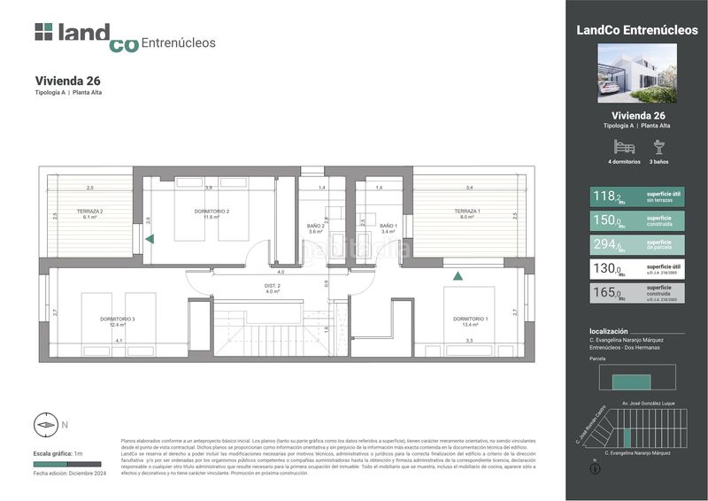 Foto c0d3cb58-9a9a-4510-aec5-e4b30c037949. Xalet 118m<sup>2</sup> amb aparcament piscina a Entrenúcleos Dos Hermanas