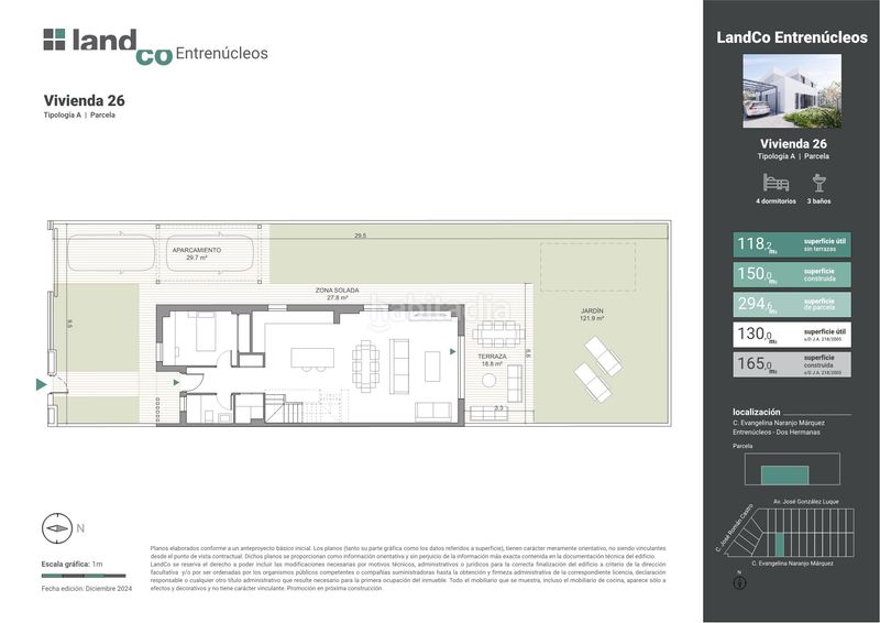 Foto f8708569-7191-474c-896b-0252f1f3728e. Xalet 118m<sup>2</sup> amb aparcament piscina a Entrenúcleos Dos Hermanas