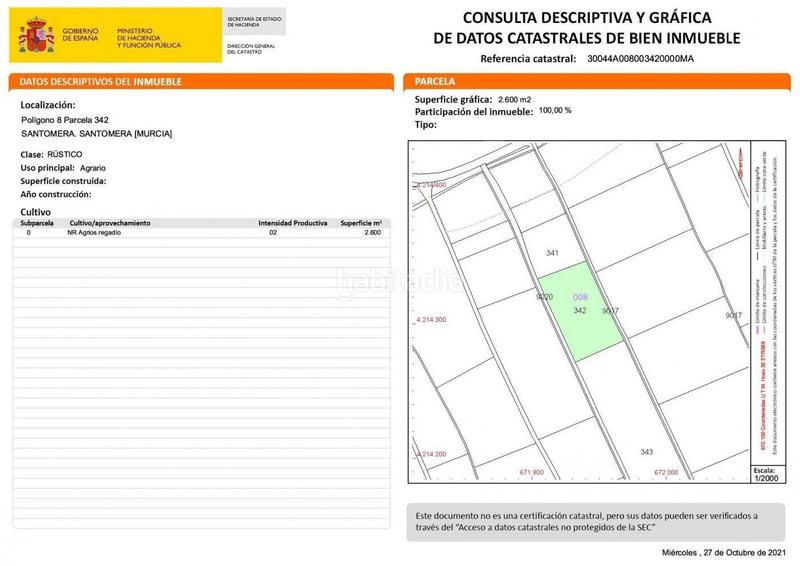 Foto b1dc44c0-ff04-4b4b-b376-56d298e34fc0. Terreno residenziale in n/a in Santomera