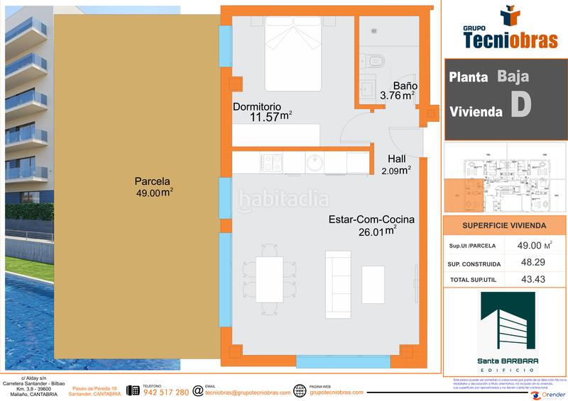 Foto df12cd49-80f5-496c-b4dc-4c4a8d9c25f2. Planta baixa 48m<sup>2</sup> amb calefacció aparcament piscina a Gijón