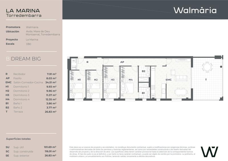 Foto 8d6ab060-1275-4a2c-8226-703b78c949b6. Piso 99m<sup>2</sup> en avinguda de montserrat 38 en Els Munts Torredembarra