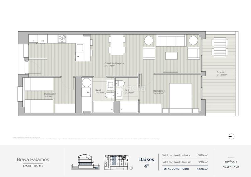Foto 657ad4b8-b479-47b5-ac30-ef315b7c22e1. Appartamento 64m<sup>2</sup> in carrer mossèn jacint verdaguer 44 in Palamós