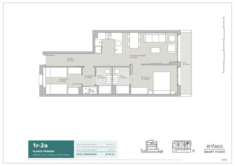 Foto 8ef665bd-b86c-4aa5-bfd2-6ec012206e6e. Etagenwohnung 64m<sup>2</sup> in carrer mossèn jacint verdaguer 44 in Palamós