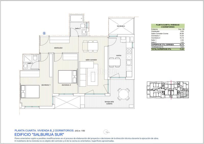 Foto ad75cddf-d82f-43e2-a863-19063830111a. Etagenwohnung 73m<sup>2</sup> in las neveras kalea 2 in Salburua - Arantzabela Vitoria - Gasteiz