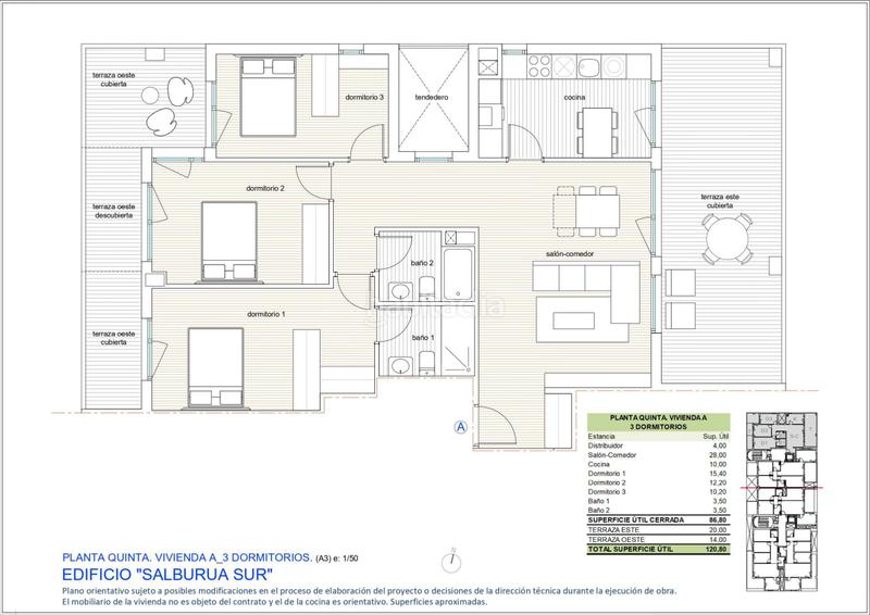 Foto 51c34145-a2d0-44f8-9680-fcc5e63d24dd. Etagenwohnung 121m<sup>2</sup> in las neveras kalea 2 in Salburua - Arantzabela Vitoria - Gasteiz