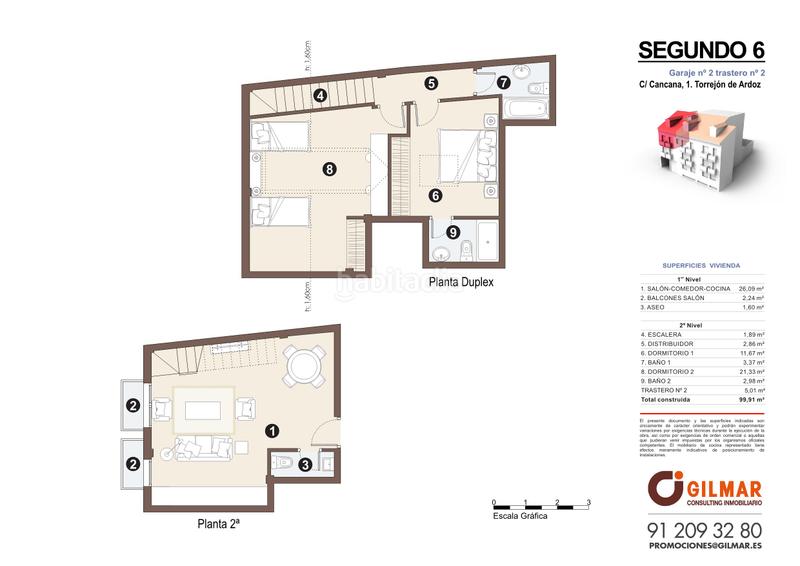 Foto f38a9663-400b-418e-befd-1297cc99a154. Dúplex 99m<sup>2</sup> en calle cancana 1 en Centro Torrejón de Ardoz
