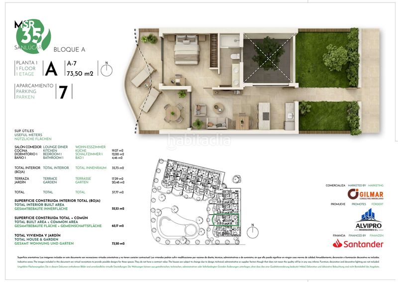 Foto 6ffd10cf-0a1a-4237-a743-c9c37d9efe5a. Apartament 56m<sup>2</sup> amb calefacció aparcament piscina a Martín Miguel Sanlúcar de Barrameda