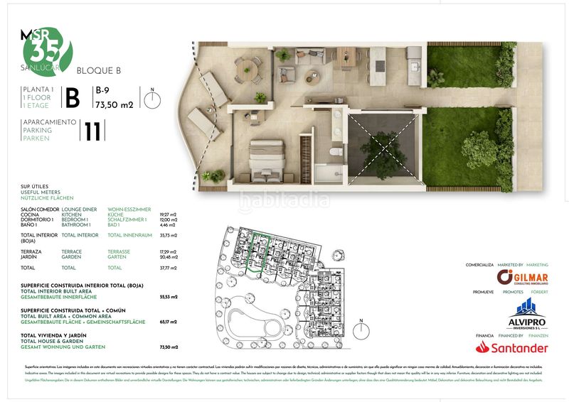 Foto 24e4239e-96bf-4785-a7aa-f37d56a639b0. Apartament 56m<sup>2</sup> amb calefacció aparcament piscina a Martín Miguel Sanlúcar de Barrameda