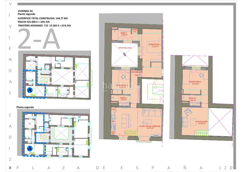 Foto cc5dc2b6-7750-462b-a074-6bf8406f4e67. Zweistöckige wohnung 144m<sup>2</sup> in plaza de españa 12 in Alameda - Mentidero - Teatro Falla Cádiz