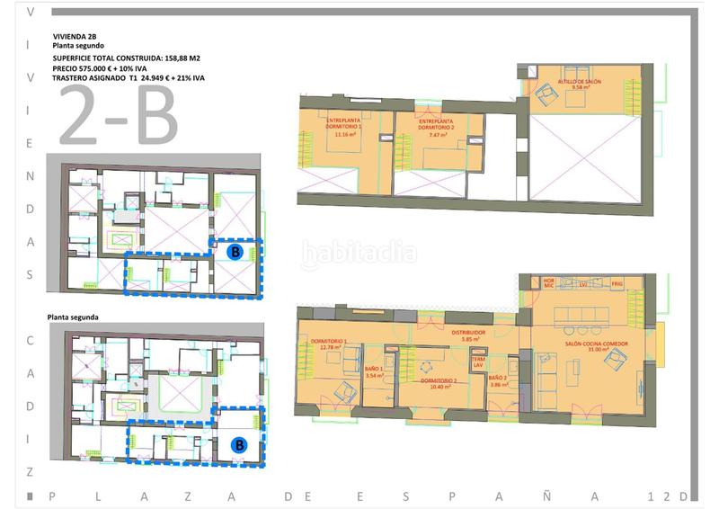 Foto 0e971271-a7fb-4091-ae35-d94abb02a0d4. Duplex 158m<sup>2</sup> in plaza de españa 12 in Alameda - Mentidero - Teatro Falla Cádiz