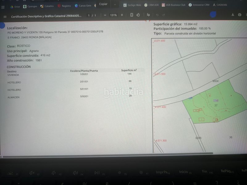 Foto ff5ee99e-cde1-43d8-9d3c-42a8e1b62163. Masia amb aparcament a Centro Ronda
