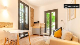 Alquiler Piso en El Coll. Acogedor estudio sobre jardín con baño en gracia norte coliv
