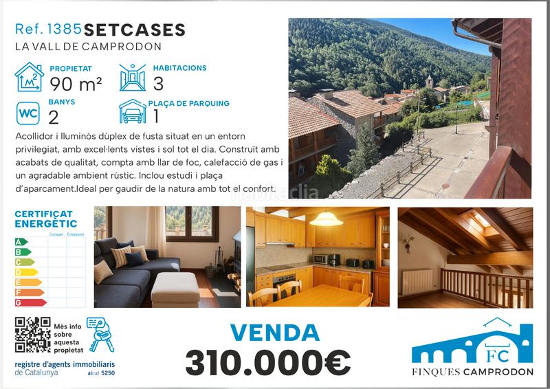 Foto d12a7820-fa27-41fc-9a53-785b6de0641a. Dúplex acogedor dúplex de madera con vistas en Setcases
