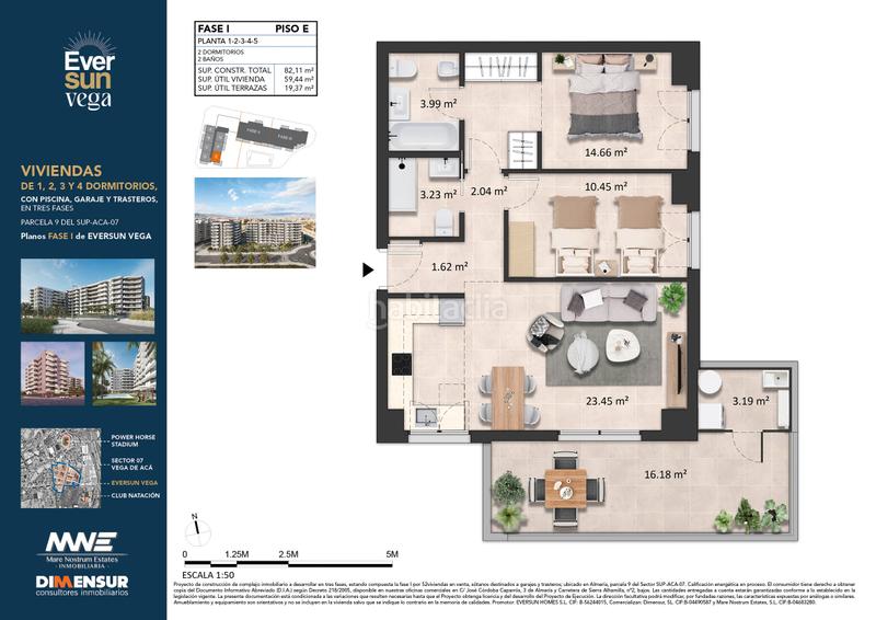 Foto 45a4c24e-f895-4e1d-8c6d-340f8b840820. Etagenwohnung 82m<sup>2</sup> mit heizung parking pool in nueva Almería - cortijo grande - vega de acá Almería