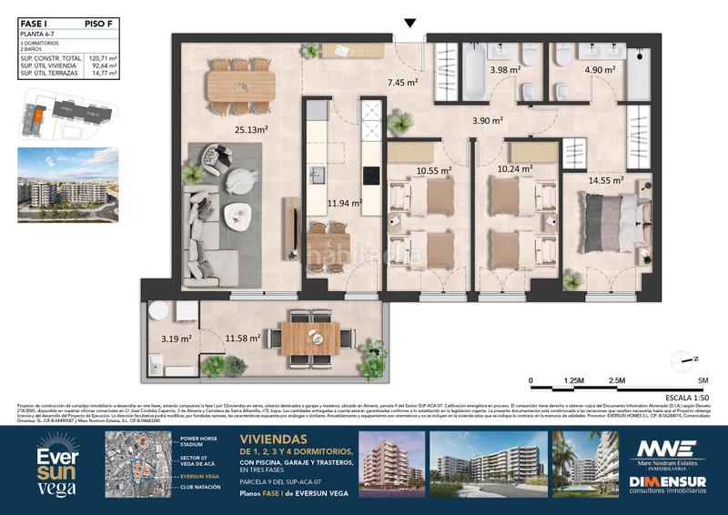 Foto 123e43ec-0408-4f34-b545-8460fc3f67db. Appartement 121m<sup>2</sup> avec chauffage parking piscine dans nueva Almería - cortijo grande - vega de acá Almería
