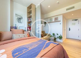 Location Studio  De perdiguera. Flex living de alojamiento temporal con cama doble, cocina priva