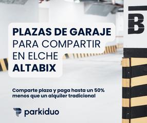 Lloguer Aparcament cotxe a Altabix. Se alquilan plazas de garaje en uso compartido