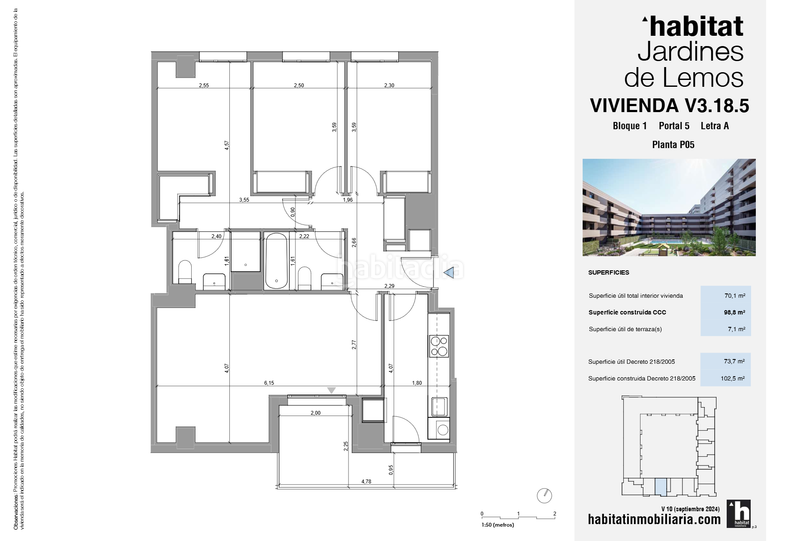 Foto 59bdb8dd-23fd-4413-8a40-16f700a0871a. Piso 102m<sup>2</sup> en calle japón 20 en colores - entreparques Sevilla