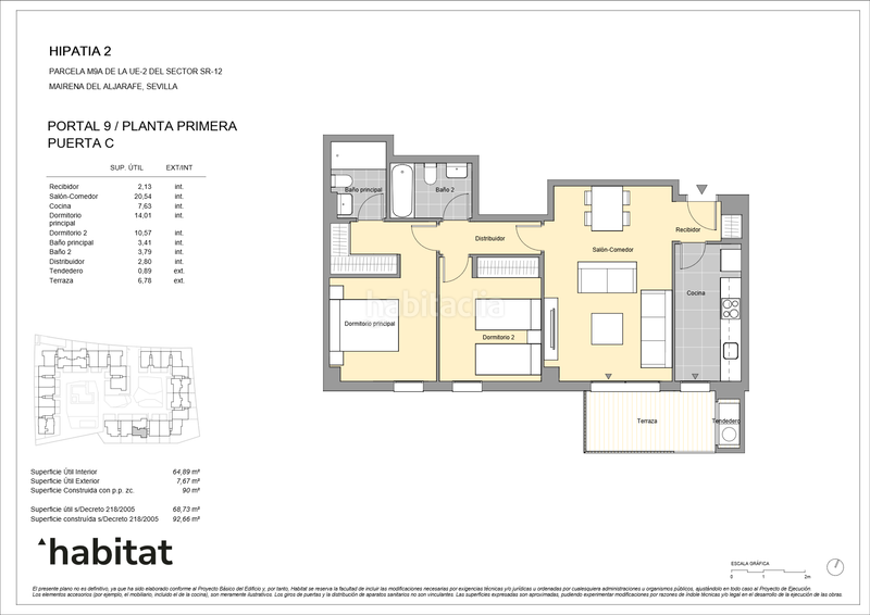 Foto 3c932c97-aecd-4920-92b8-81f8d095f7f4. Appartement 92m<sup>2</sup> avec chauffage parking piscine dans Nuevo Bulevar Mairena del Aljarafe
