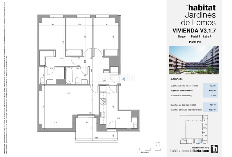 Foto 65965153-e920-4e6d-be6b-eef29564ae33. Flat 105m<sup>2</sup> in calle japón 20 in colores - entreparques Sevilla
