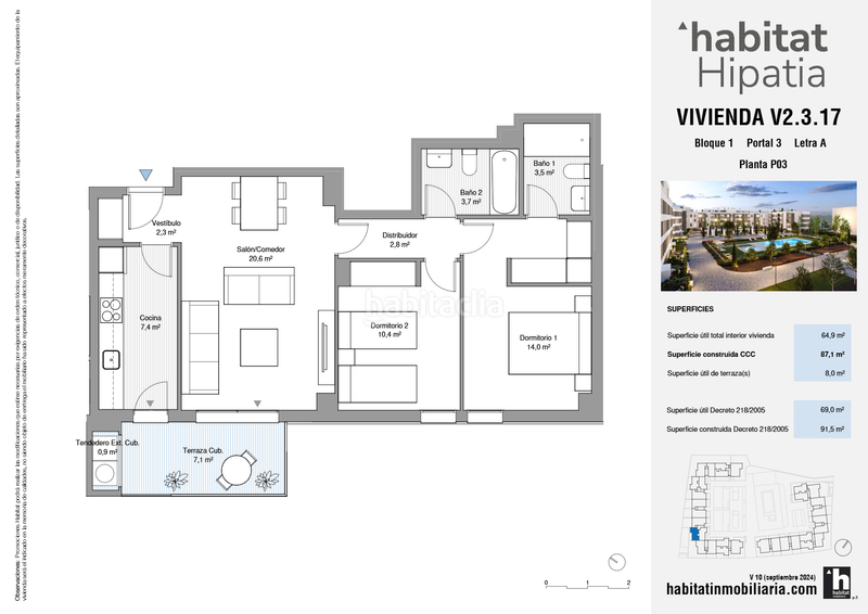Foto 020dc8db-de2c-4ba8-ae36-59605ea7eae1. Etagenwohnung 92m<sup>2</sup> mit heizung pool in Nuevo Bulevar Mairena del Aljarafe