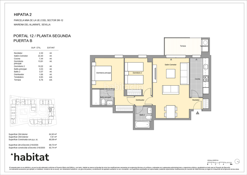 Foto bb15bb7c-7caa-4f9c-a84f-82b140245a10. Appartement 92m<sup>2</sup> avec chauffage parking piscine dans Nuevo Bulevar Mairena del Aljarafe