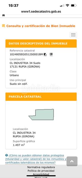 Foto b90f266e-3aa1-4b85-861c-65426b1ec0b6. Terreno residencial 3 terrenys en venta a en Rupià