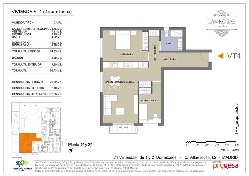 Foto 2f48a648-d209-488d-ab98-0453d019e002. Flat 103m<sup>2</sup> in calle de villaescusa 62 in Pueblo Nuevo Madrid
