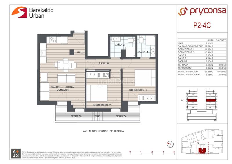 Foto ea4324f2-7440-43b8-8e3d-1b46fe2398f7. Appartamento 57m<sup>2</sup> in altos hornos de vizcaya hiribidea 8 in Barakaldo