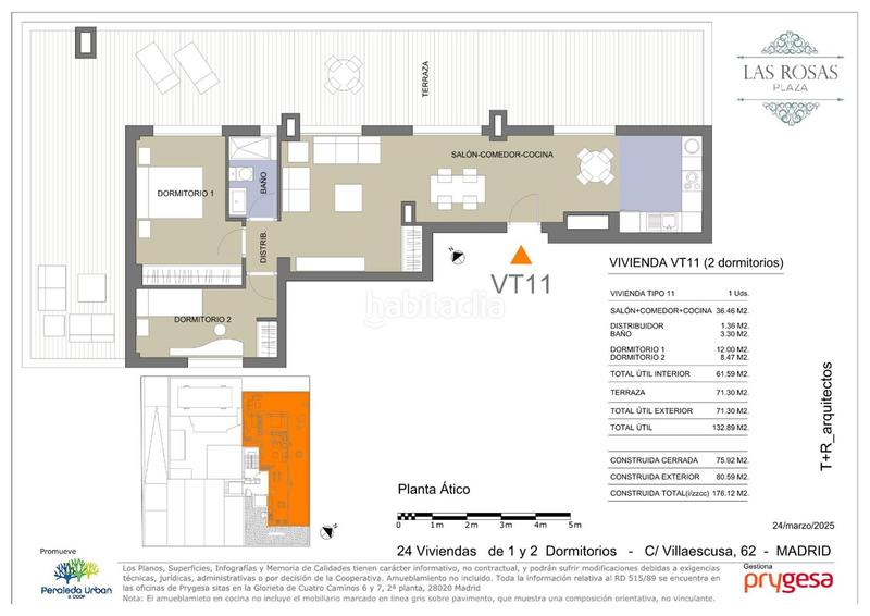 Foto a064f3a5-d0f2-4315-96ee-2d65c70c4328. Penthouse 176m<sup>2</sup> in calle de villaescusa 62 in Pueblo Nuevo Madrid