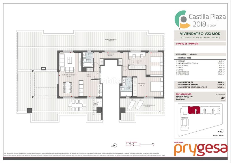 Foto 2d74c0c4-21ad-442e-bb1b-9f52b60aea6a. Ático 141m<sup>2</sup> en El Cantizal Rozas de Madrid (Las)