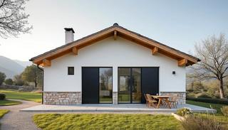 Chalet à Hoz de Jaca. Vivienda unifamiliar aislada en parcela urbana ‘llave en mano’.