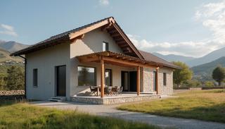 Xalet en Abiego. Vivienda familiar con terreno y eficiencia energtica cerca de h