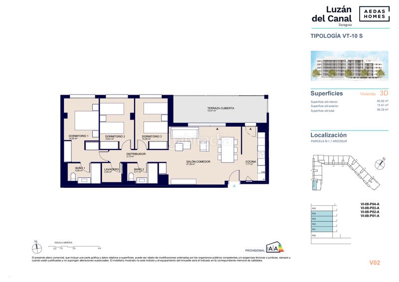 Foto fe8366a8-3fdf-4d55-b160-f5f638fab06a. Etagenwohnung 114m<sup>2</sup> in calle los sims 34 in Arcosur Zaragoza