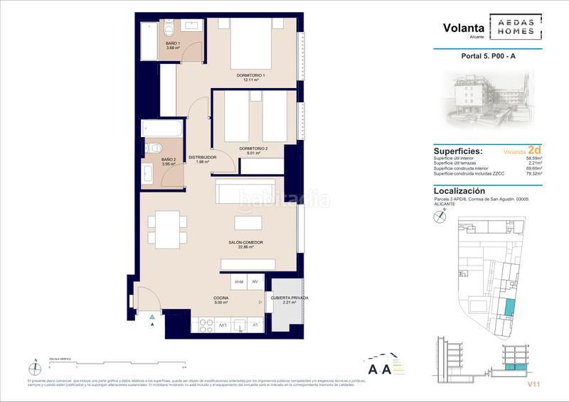 Foto 3aade32b-646b-4beb-a67d-0ec3aa6941c9. Appartement 81m<sup>2</sup> dans calle deportista pitu perramón 1 dans Alicante