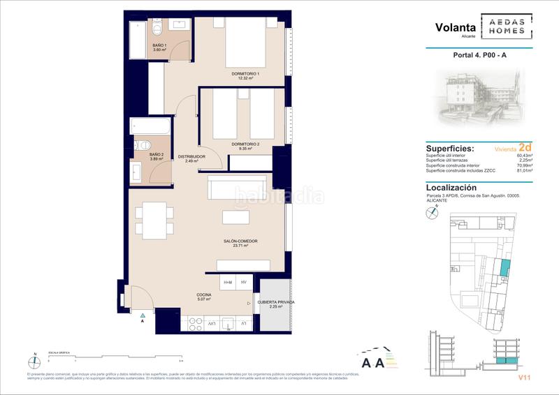 Foto e5d02d4f-3bcb-41c3-8bc4-35cda042f35b. Piso 92m<sup>2</sup> en calle deportista pitu perramón 1 en Paus - Polígono San Blas Alicante