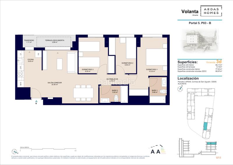 Foto a7b9ff1f-73da-49e7-91b0-fff27481f05e. Pis 78m<sup>2</sup> a calle deportista pitu perramón 1 a Paus - Polígono San Blas Alicante